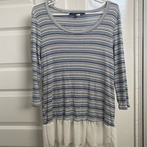 Striped peplum blouse